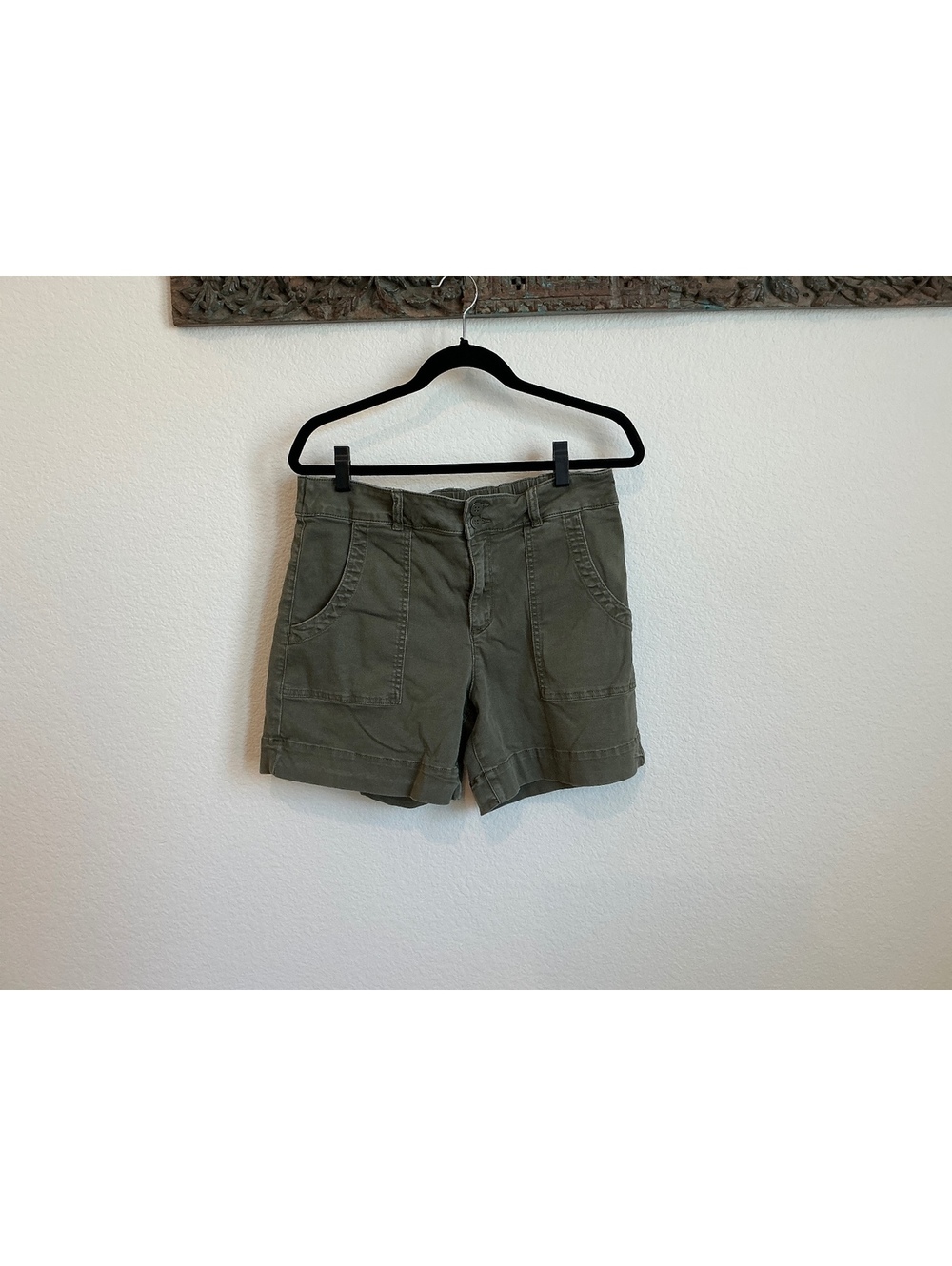 Sanctuary Denim Olive Green Utility Shorts Size 31